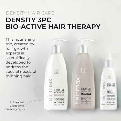 Hairmax Density Haircare Shampoo, Conditioner & Booster Set - For Thinning Hair - Supports Hair Density - Invigorates Hair & Scalp - For Men & Women - 10 fl oz (2 Bottles) & 4 fl oz (1 Bottle)