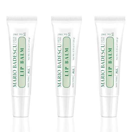 Mario Badescu Moisturizing Lip Balm for Dry Cracked Lips, Infused with Coconut Oil and Shea Butter, Ultra-Nourishing Lip Care Moisturizer for Soft, Smooth and Supple Lips