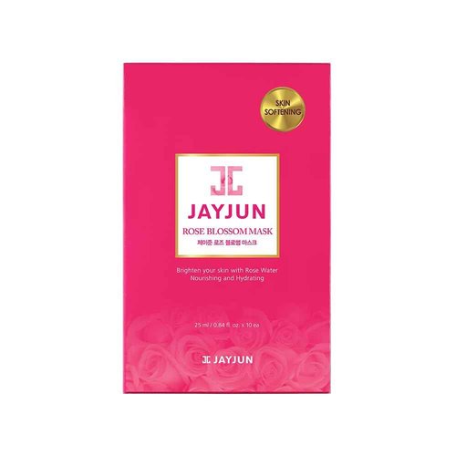 JAYJUN Rose Blossom Mask (10 Sheets) – Rose Water, Betaine & Allantoin for Soothing Hydration Skin 0.84 fl. oz.