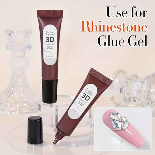 Double Rhythm 0.5 Oz 3D Nail Gel Nail Art Sculpting Gel No Wipe Gel Polish for Nail Designs DIY Nail Art for Drawing, Molding, Sculpture and Decoration (3D Sculpting Gel Clear)