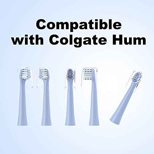 Replacement Toothbrush Heads 10 Pack Compatible with Colgate Hum Connected Smart Battery Electric Toothbrush Head,5 Blue+5 Green