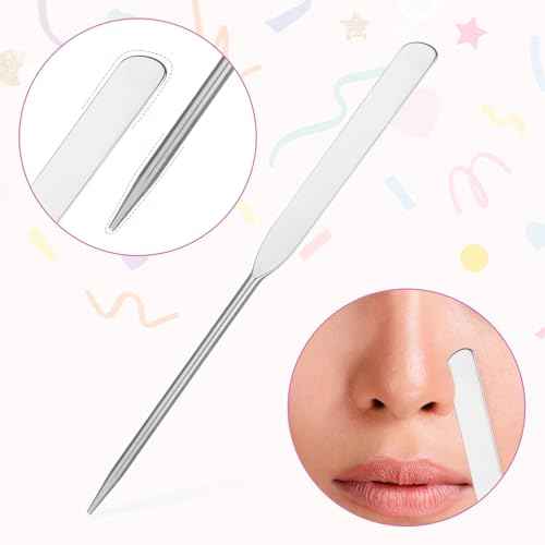 3 pcs Makeup Spatula Foundation Spatula, Stainless Steel Facial Beauty Spatula, Tiny Makeup Palette Mixer Face Cream Applicator Cosmetic Mixing Tool for Even Application Foundation Double Edged