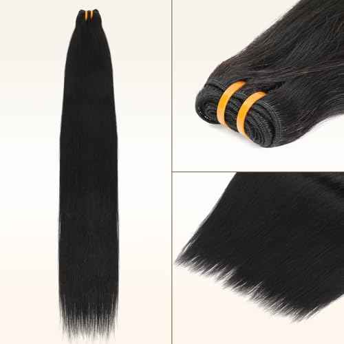 16A Raw Straight Bundles Human Hair 1 Bundle,24 Inch,Triple Lifespan,Burmese Virgin Remy Hair Extensions,No Tangle Shedding