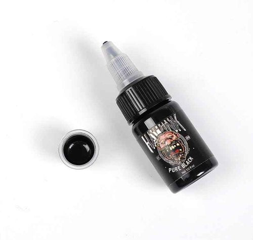 Hawink Tattoo Ink, 1/2oz (15ml) Tattoo Supply Ink USA Vegan Pigment linnig Pure Black TI203-15-001
