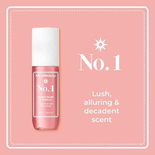 MCoBeauty - Fragrance Mist No.1 - Light Body Mist and Hair Perfume with Plum, Vanilla and Musk - Gifts for Women, Feminine Spray, Self Care Gifts for Women - 90ml Bottle
