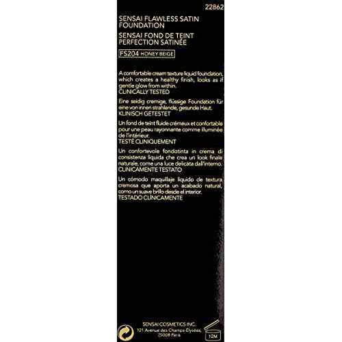 Sensai Flawless Satin Foundation Spf20 30ml 204 Honey Beige