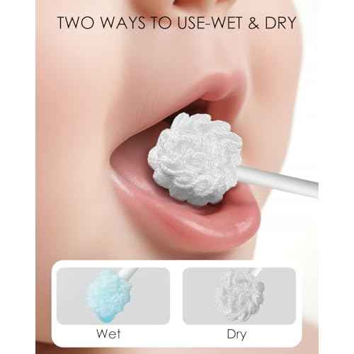 dearlomum Upgraded 32PCS Baby Tongue Cleaner, Disposable Newborn Toothbrush & Oral Cleaning Stick, Gauze Gum Cleaner for Infant Dental Care, 0?36 Months Baby Mouth Wipes