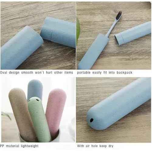 3Pcs Travel Soap Case and 3Pcs Toothbrush Travel Case Set,Leakproof Soap Dish with Lid Portable Toothbrush Holder for Traveling, Camping, Bathroom- Waterproof Drawstring Bag for Boot Backpack
