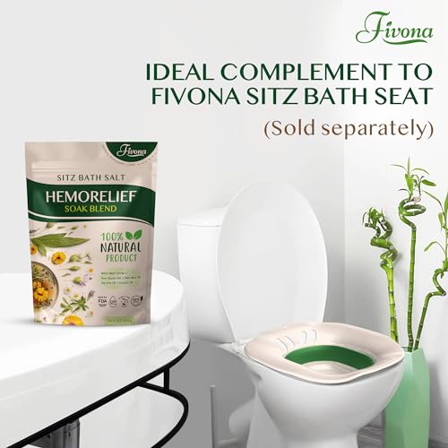 Hemorrhoid Treatment Sitz Bath Salt - Natural Soak Blend Epsom Salt with Essential Oils, Postpartum Recovery and Discomfort Relief, Perineal Care Soaking for Fissures and Bartholin Cysts - 14.1oz