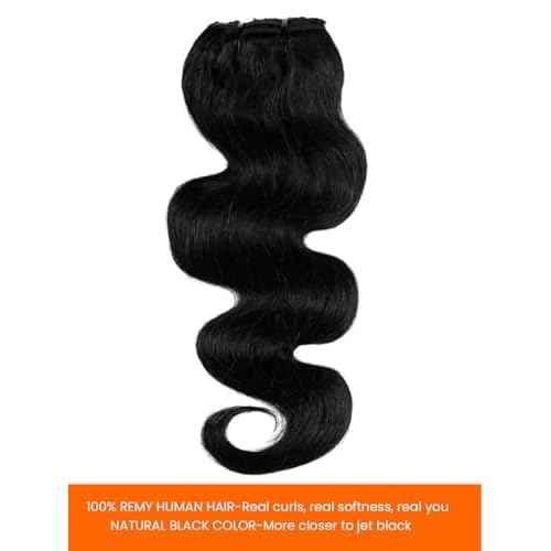 Clip in Hair Extensions Body Wave Human Hair Clip in Invisible Double Soft Weft Remy Wavy Hair Extensions Clip ins For Women Scalp-Friendly Thick End 20Inch 4.23oz 8Pcs 20Inch