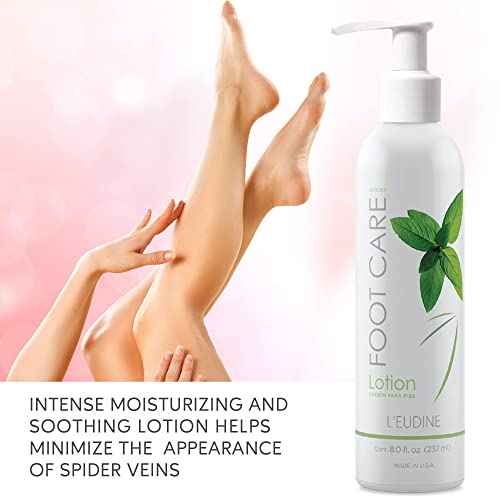 L¡¯EUDINE Foot Lotion ? Pack of 6 - Foot Care Cream with Arnica, Cocoa Seed Butter, Vegetable Glycerin, Mint ? Foot Lotion for Dry Cracked Feet and Calluses ? Refreshing and Moisturizing Foot Cream