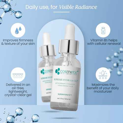 Cosmetic Skin Solutions Supreme Hydra B5 Gel, Antioxidant Vitamin B5 and Hyaluronic Acid Formula (2 oz)