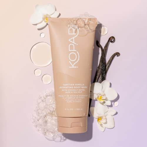 Tahitian Vanilla Hydrating Body Wash with Coconut Water, Aloe & Sea Kelp | Cleanses Without Stripping Moisture or Natural Oils | Infused with Notes of Warm Vanilla | Vegan and Cruelty-Free | 9.0 Oz