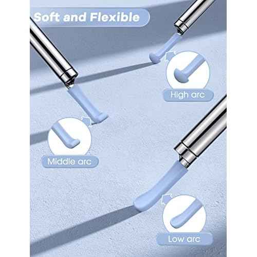 LEIPUT Ear Wax Removal - Ear Cleaner Tips - Blue Rubber Tip - Original Replacement Accessories Set - Replacement Ear Pick with 20 Ear Spoon