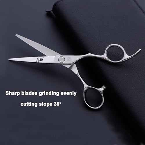 Hair Cutting Scissors and Thinning Scissors Kit,6.5 inch Professional Salon Haircut Scissors Kit,Barber Hairdressing Shears Set,Hair Cutting Shears Texturizing Shears (Silver) (Silver)