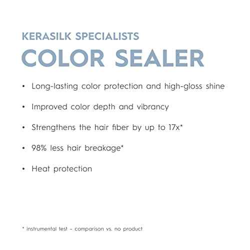 KERASILK Color Sealer | Provides Long-Lasting Color Protection | Moisturizes & Strengthens Hair Fiber | Conditions & Detangles | With Heat Protection | For Color Treated & Lightened Hair | 75ml
