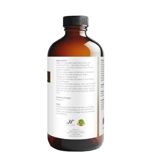 velona Argan Oil - 16 Fl Oz in Glass Bottle | 100% Pure and Natural | Morocco Oil | Skin, Body and Face Care | Nails Protector | Unrefined, Cold Pressed | Cap Kit