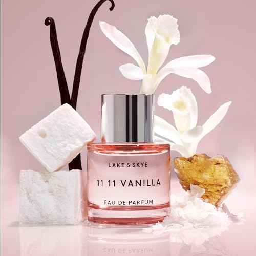 Lake & Skye 11 11 Vanilla Eau de Parfum 50mL - Long Lasting - Vanilla, Dreamy, Cr?me, Skin Musk, Cashmere, Clean, Vegan, Paraben-Free, Cruelty-Free