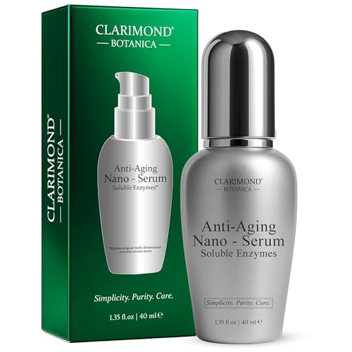 Clarimond Anti Aging Face Serum w/Nano Fermentation, Pro-Xylane¢â, Peptides & Collagen for Hydration, Wrinkle Reduction, Firming, Plumping - Fast Absorbing Botanical Youthful Skincare Treatment 40ml