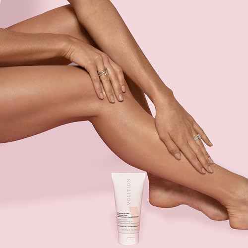 Volition Beauty Getaway Glow Gradual Tan Firming Body Moisturizer with Vegan Collagen + Squalane | Skin Smoothing Cream, Stretchmark Treatment & Sunless Tanning Lotion | Quick Drying Formula