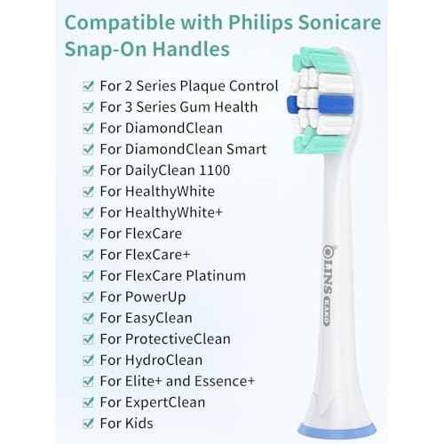 Replacement Brush Heads for Philips Sonicare Toothbrush Handles Toothbrush Heads for Sonicare (Pack of 8)