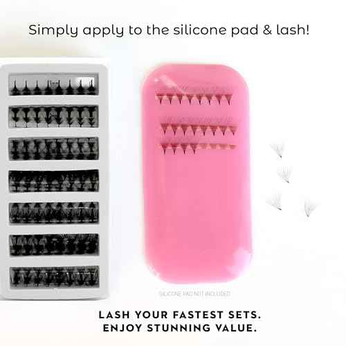 One V Salon Pro 14D Ultra-Speed Promade Fans,1000 Premade Extreme Mega Volume Lash Fans | D Curl | 0.05 | 9?15 mm Mixed Lengths | Thin Base, Fast Application Eyelash Extensions(Ultra 14D-0.05-D Curl)