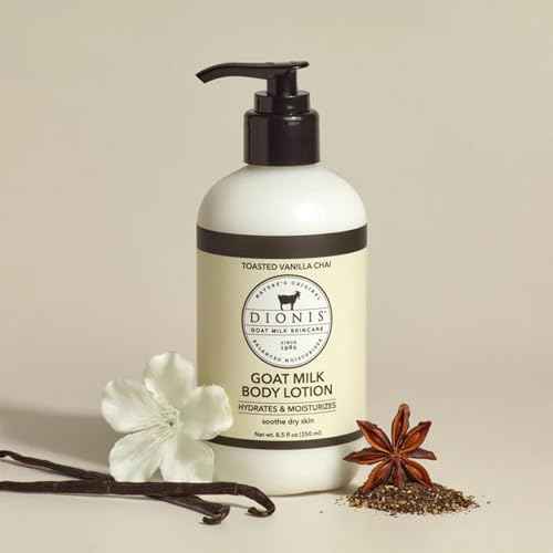 Dionis Goat Milk Skincare Body Lotion - Scented Full Size Bottle with Pump - Vitamins & Minerals Moisturize & Hydrate Dry Skin - Rich, Creamy Cruelty Free, Paraben Free Formula, 8.5 oz, Vanilla Chai