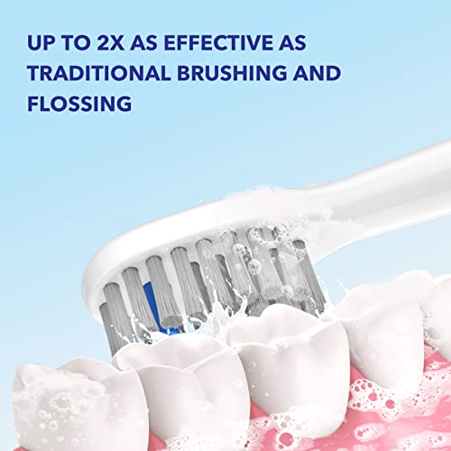 Flossing Toothbrush Head Replacement, 3 Count, Compatible with Water-pik Sonic Fusion / 2.0 SF-01, SF-02, SF03 & SF-04 (Black, Full Size(3Packs))