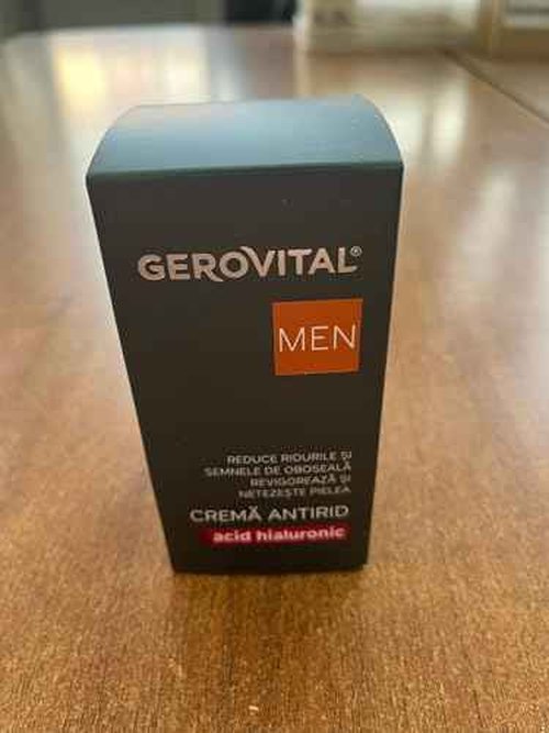 GEROVITAL MEN Anti Wrinkle Face Cream with Hyaluronic Acid, Vitamin E, Facial Skin Care, Moisturizer Face Cream, Anti Aging, 30 milliliters