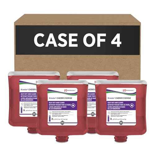 SC Johnson Professional Kresto Cherry Industrial Hand Scrub 2 liter, 67.628 Fl Ounce (Pack of 4)