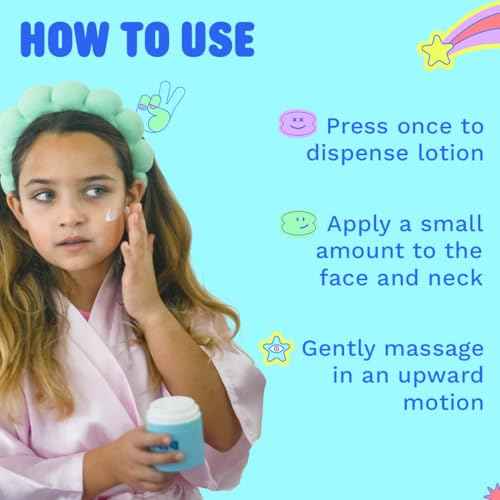 Pipa Skincare Smooth Operator Kids Face Moisturizer 1.7 oz | Clean, Non-Toxic, Hypoallergenic, Fragrance-Free Lotion | Multi-Vitamin Ceramides Cream | Gentle Daily Skin Care for Tweens Ages 8 to 13
