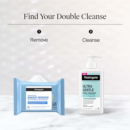 Makeup Remover Towelettes with Micellar Water, 25 ct