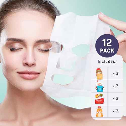 SpaLife Beauty Santa¡¯s Squad 2025 Christmas Face Mask Bundle | Korean Facial Masks | Hydrating, Soothing, Complexion Enhancing and Firming Sheet Mask Set | Christmas Gifts for Women | 12 Pack