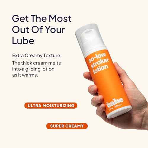 Hello Cake So-Low Stroker Lotion - Below the Belt Solo Cream for Men, Natural Moisturizing Ingredients Coconut Oil, Avocado Oil, Aloe Vera, 8 fl oz