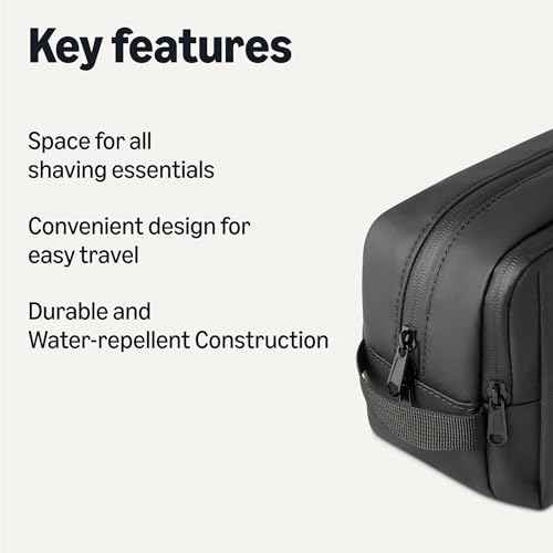 Amazon Essentials Large Travel comsmetic Bag Shaving Bag Dopp Kit black