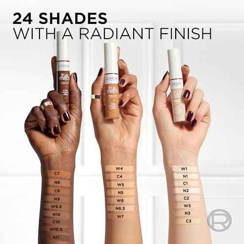L'Oreal Paris True Match Radiant Serum Concealer, Brightening Under Eye Concealer Make Up with 1.5% Hyaluronic Acid and Caffeine, W9.5, 0.33 Oz