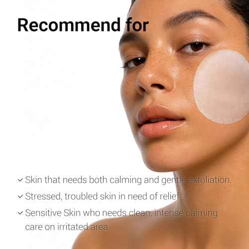 Soothing Calm Toner Pad, Daily Gentle Exfoliating & Hydrating Facial Pads for Intense Soothing Care, Heartleaf Extract and CICA for Sensitive Skin Safe, Korean Skincare (60 Pads)