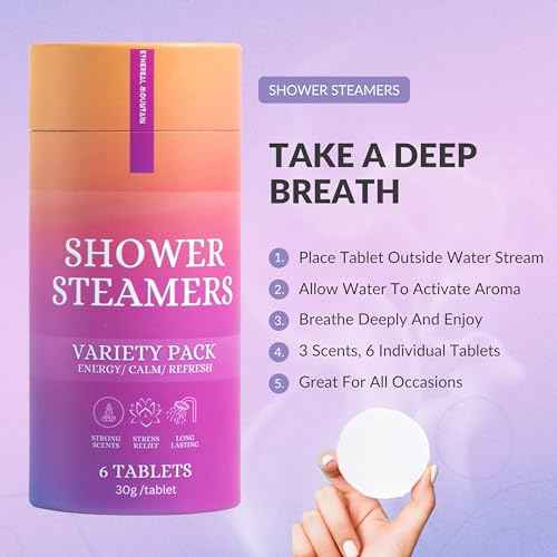 Shower Steamers - Assorted Aromatherapy 6 Pack - Gift for Her, Shower Gifts, Birthday Gifts for Mom, Home Warming, Gift Ideas