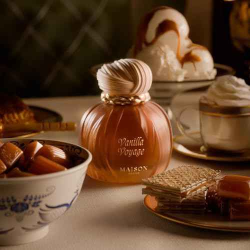 AROMA CONCEPTS | Vanilla Voyage Long Lasting Eau De Parfum EDP 3.4 Fl Oz | Unisex Perfume | Caramel, Jasmine, Tonka & Honey Notes | Luxurious Vanilla Perfume with Musk & Amber