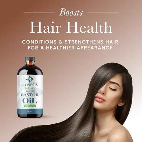 Genesis Holistic Health Organic Castor Oil ? 100% Pure, Cold Pressed, Hexane Free ? Nourishing Hair & Skin Oil ? Eyelash & Eyebrow Growth, Deep Moisturizer ? 16 oz Glass Bottle