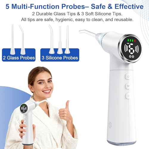 Tonsil Stone Vacuum Remover with LED Light Upgraded Electronic Oral Care Cleaning Tool Set 6 Suction Levels for Fresh Breath & Comfortable Use (White)