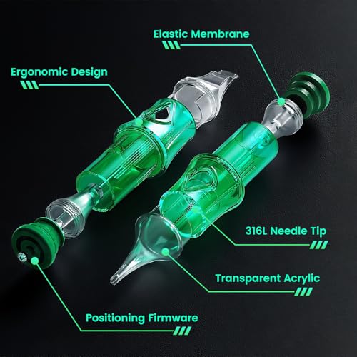 A-minusone 50Pcs Mixed Size Tattoo Needles 5Pcs each of #10 5RL, 7RL, 9RL, 15RM, 21RM, 15M1, 21M1 - #12 5RS, 7RS, 9RS Assorted Disposable Tattoo Cartridge Needle Sterilization & Safety for Tattoo Pen