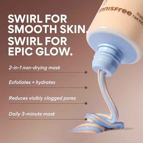 Innisfree Super Volcanic Clay Mask, Premium Korean Skincare with AHA and Natural Clusters for Deep Pore Detox, Gentle Exfoliation, Oil Control