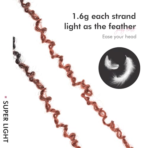 Toyotress Yanky Twist Crochet Hair - 12 Inch 2 Packs (30 Strands/Pcs) Fluffy Spring Mini Twist Short Bob Passion Twist, Ombre Ginger Pre-Looped Crochet Braids Braiding Hair (12 Inch, OT350-2P)