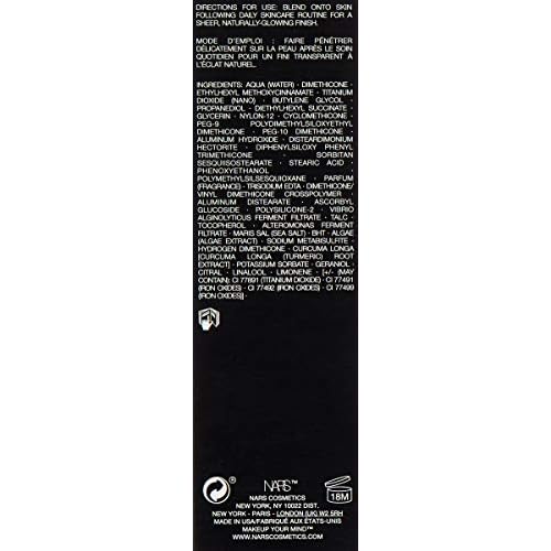 NARS Pure Radiant Tinted Moisturizer SPF 30PA+++ 1.7, Finland - Lightest with a neutral balance of pink and yellow undertones, 1.9 Ounce (I0081565)
