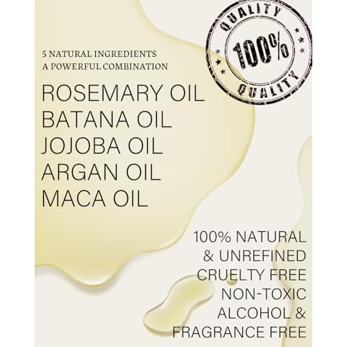 Batana Oil for Hair Growth, with Rosemary Oil Maca Argan Jojoba Oil, Promotes Hair Thickness, Nourish Scalp and Hair for All Hair Tapes | Glass Bottle with Dropper | 1fl oz + 1 fl oz