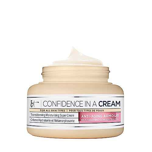 IT Cosmetics Confidence in a Cream - Hydrating & Anti Aging Face Moisturizer, Visibly Reduces Fine Lines & Wrinkles, Up To 48H Hydration, Repairs Skin Barrier, Squalane & Ceramides, For All Skin Types