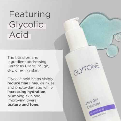 Glytone Mild Gel Cleanser - Exfoliating Face Wash for Normal to Combination Skin - With 4.7% Pure Glycolic Acid - Vegan & Fragrance-Free - 6.7 fl. oz.