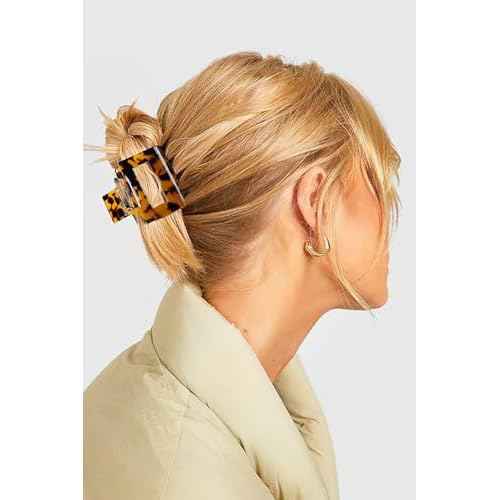 Hair Claw Clips for Women 4Pcs 2" Small Claw Clips Tortoise Shell Leopard Hair Clips for Thin Thick Hair Strong Hold Acetate French Clip Nonslip Jaw Clip Hair Accessories