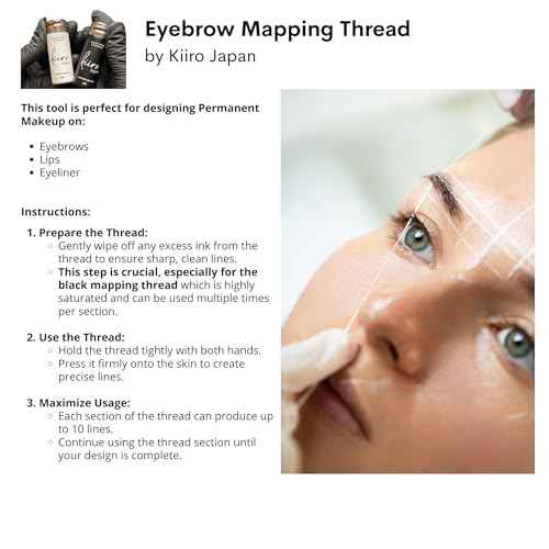 4PK Premium brow mapping string, Effortless eyebrow mapping. The perfect PMU Supplies and Microblading Supplies for your eyebrow measuring tool kit. 459.3 FT per 4 pack! (4 Pack White)